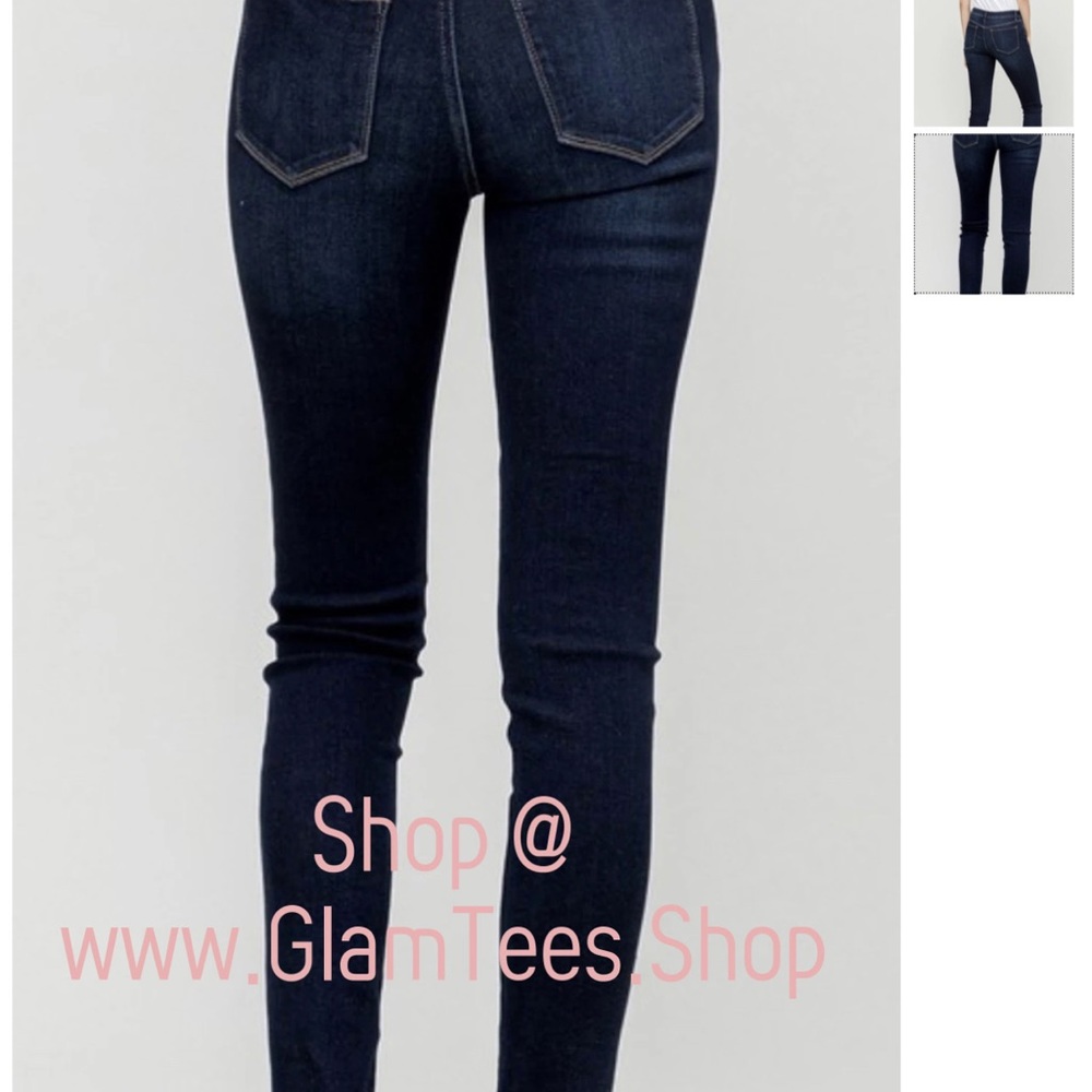 Vervet High Waist Skinny Jeans - dark denim - Picture 5 of 5